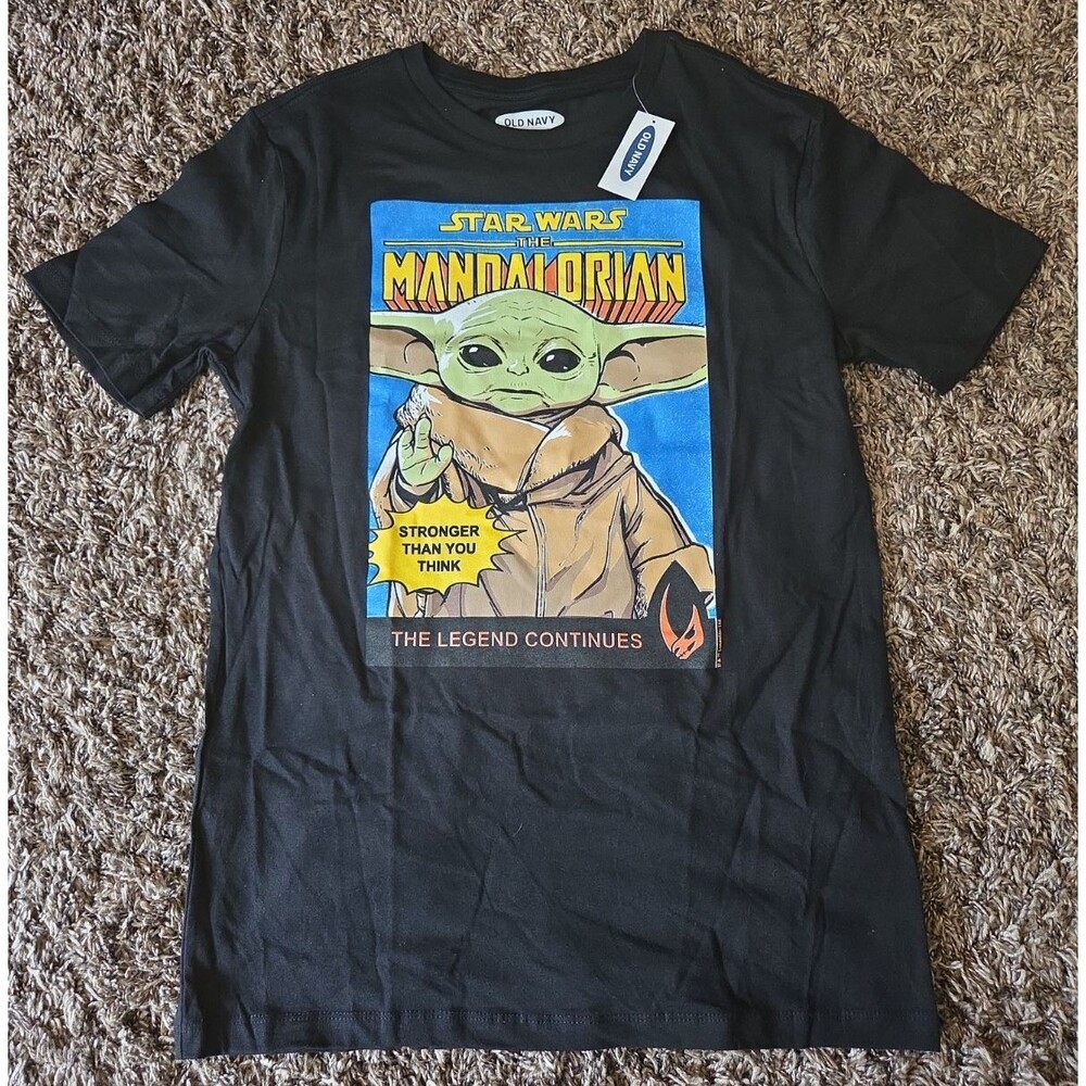 OLD NAVY Star Wars: The Mandalorian Unisex T-shirt  XL 14-16 Black NWT